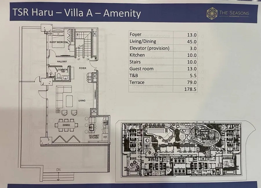 For Sale: 3 Bedroom Villa A Unit at The Seasons Residences in BGC, Taguig City