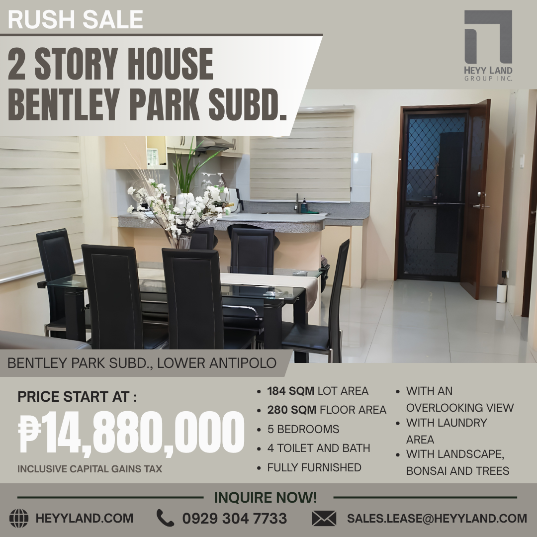 RUSH SALE Bentley Park Subd. 2 Story House in ANTIPOLO CITY