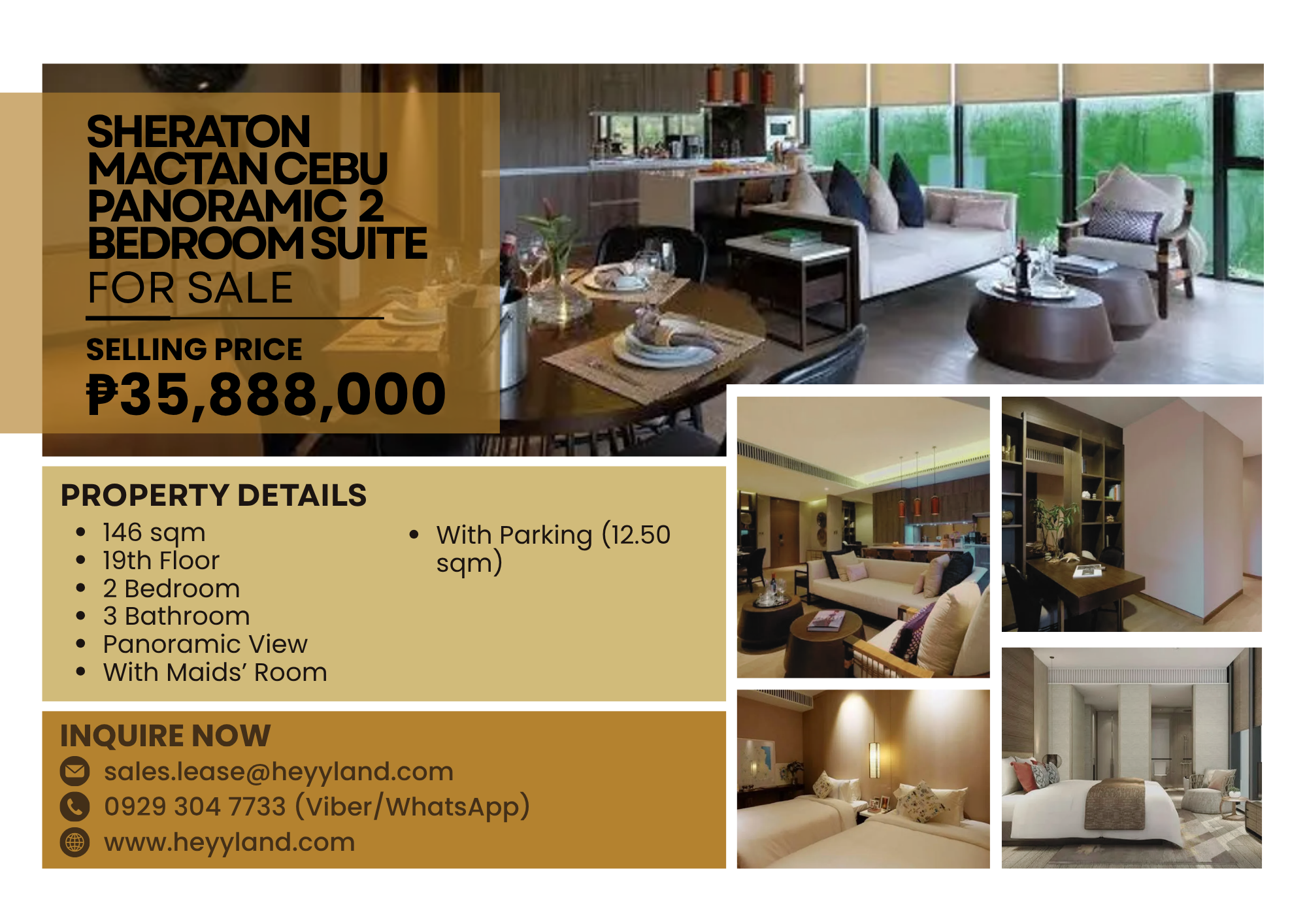 FOR SALE Sheraton Mactan Cebu Panoramic 2 Bedroom Suite in CEBU