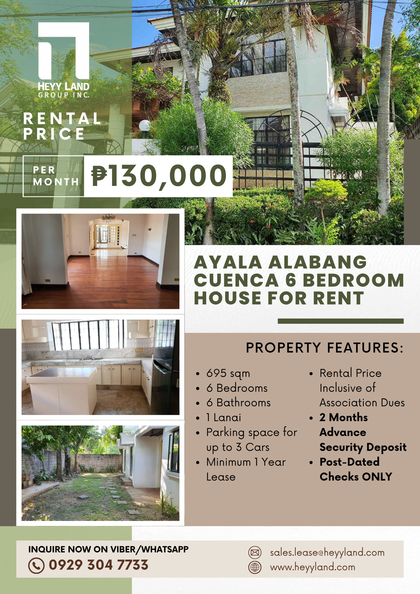 FOR RENT Ayala Alabang Cuenca 6 Bedroom House and Lot in MUNTINLUPA
